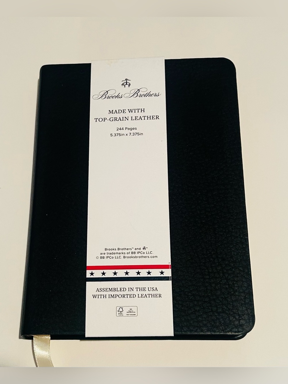 New Embossed Leather Brooks Brothers Crown Fleece Journal 244 Leather Pages USA